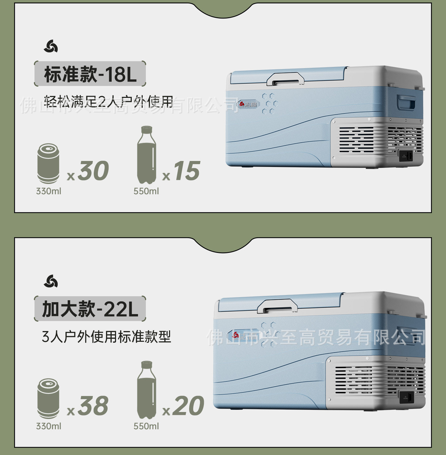 Zhigao Car Refrigerator 24V for Large Trucks and Home Use, Dual-Purpose Refrigeration Compressor Freezer, 12V Outdoor