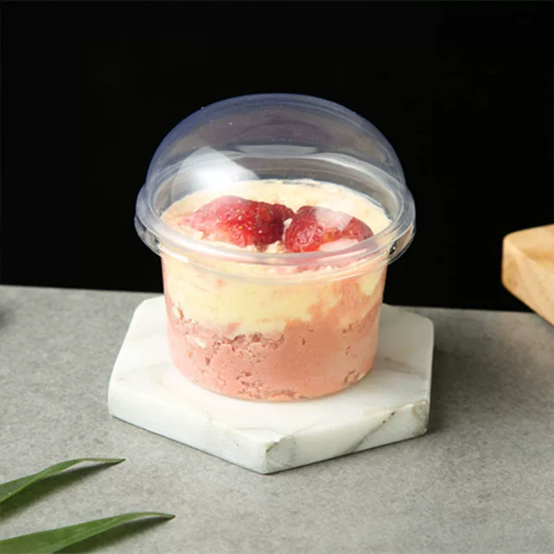 Pudding cup plastic disposable cup with a yogurt cup double -skinned turtle ice cream ice cream, dessert cup sauce cup