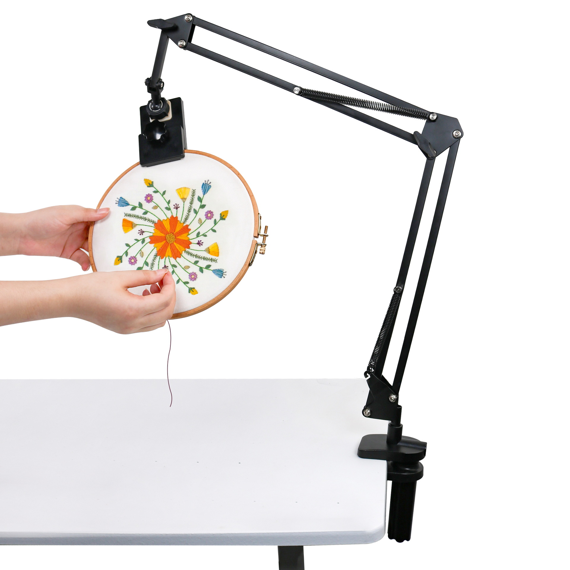2023 nuevo: soporte de computadora soporte de teléfono móvil puede girar 360 ° fijación de bordado marco de bordado DIY image 7