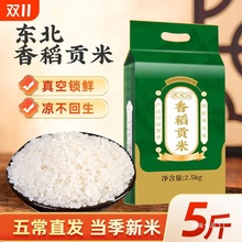 应季新米东北香稻大米5斤真空锁鲜圆粒长粒香2.5kg珍珠当季超市