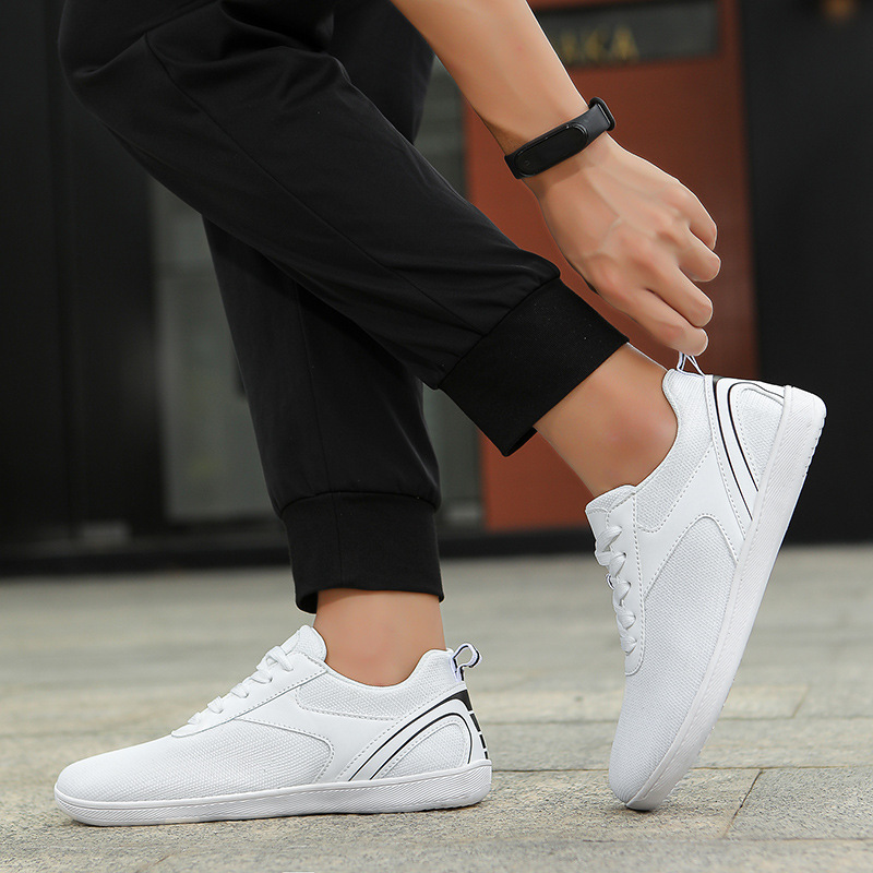2023 new men's wide last shoes comfortable women's walking shoes wide toe shoes breathable soft bottom couple fly woven sports driving shoes