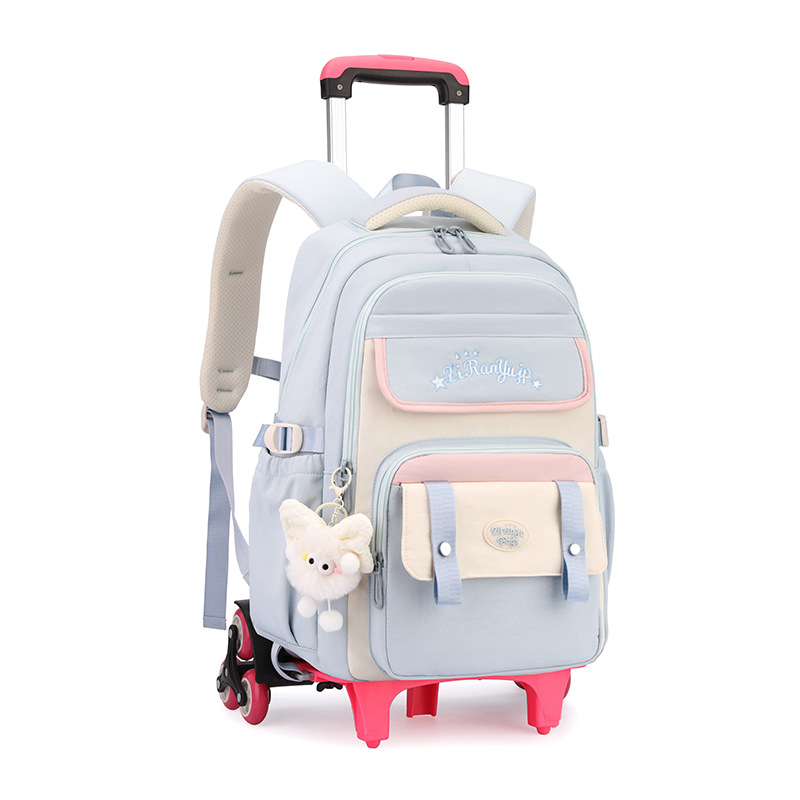 Pescado natural coreano bolso de tracción para estudiantes de secundaria, moda de gran capacidad para estudiantes de primaria de grado 3 - 6 bolso de tracción ligero