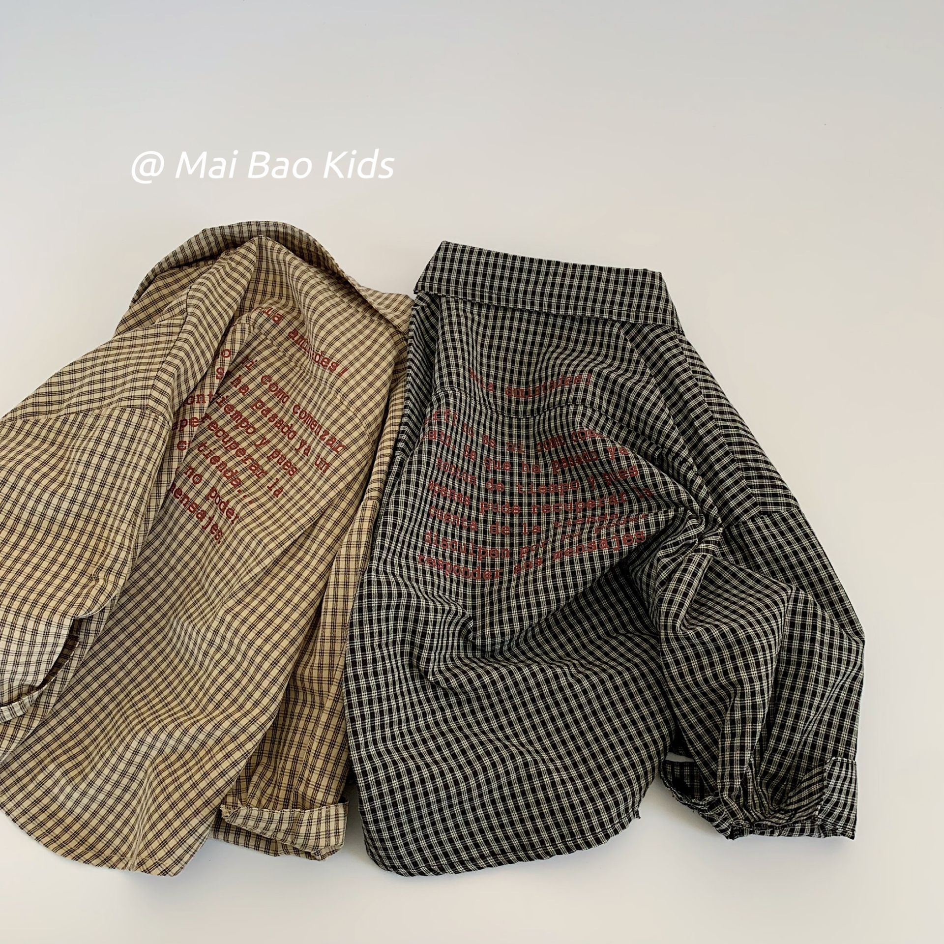 Camisas infantiles de Mai Bao 2025, estilo retro de otoño, cardigans casuales de manga larga para niños, camisas de primavera y otoño nuevas tendencias