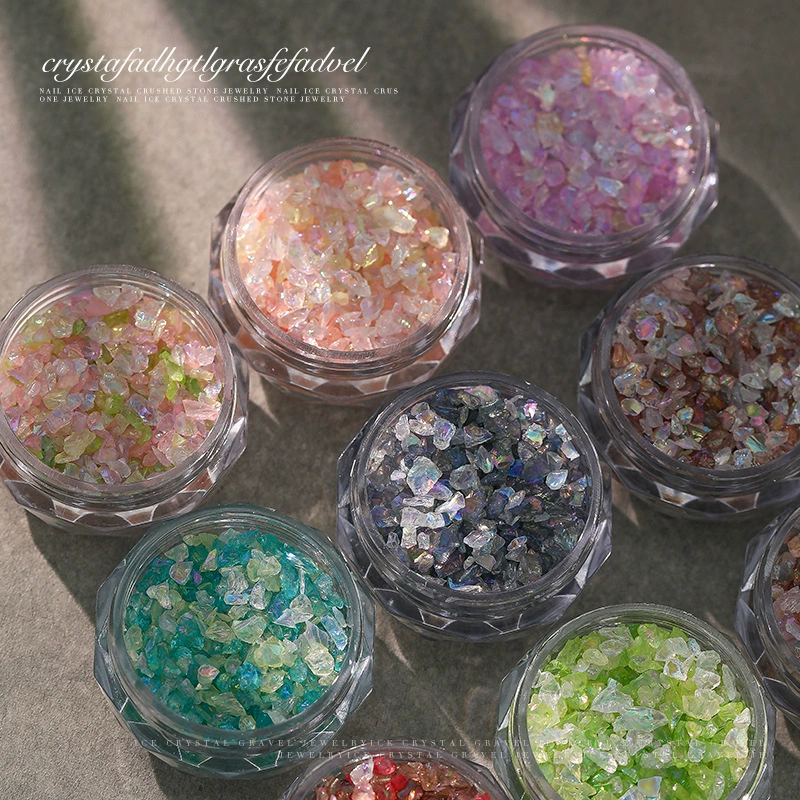 Интернет знаменитости нерегулярные ногтей гравий ins стиль тонкой вспышки поляризованных магии цвет ногтей ювелирные изделия DIY носить ногтей Материал Пакет