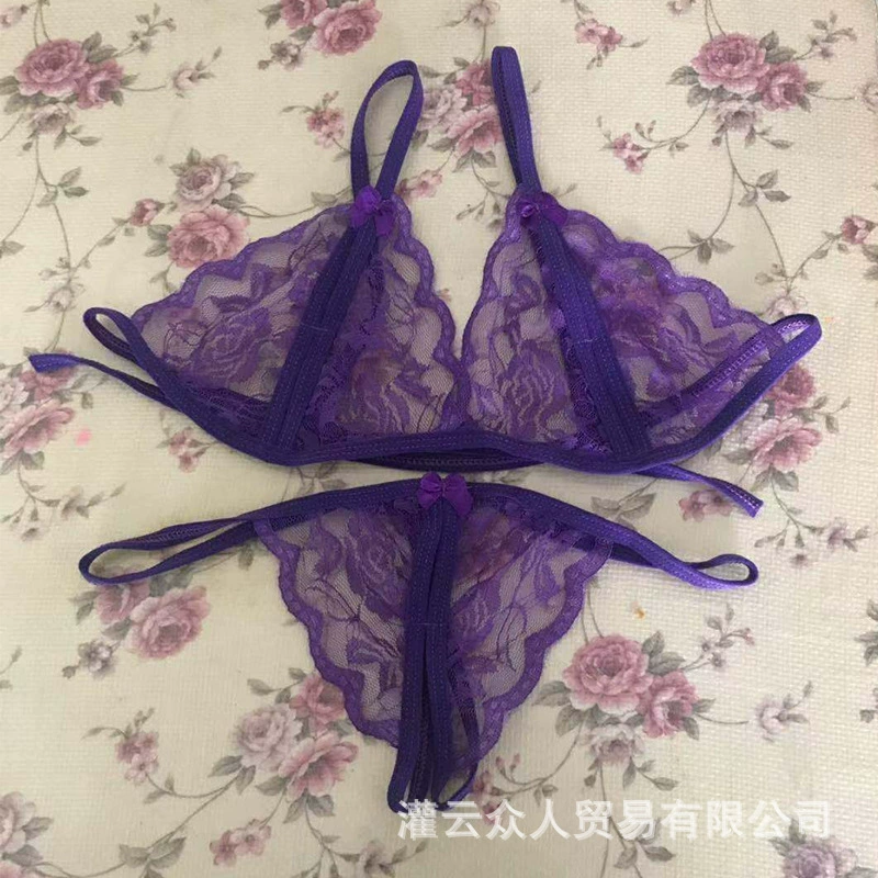 Sexy underwear, lace transparent pijama, set