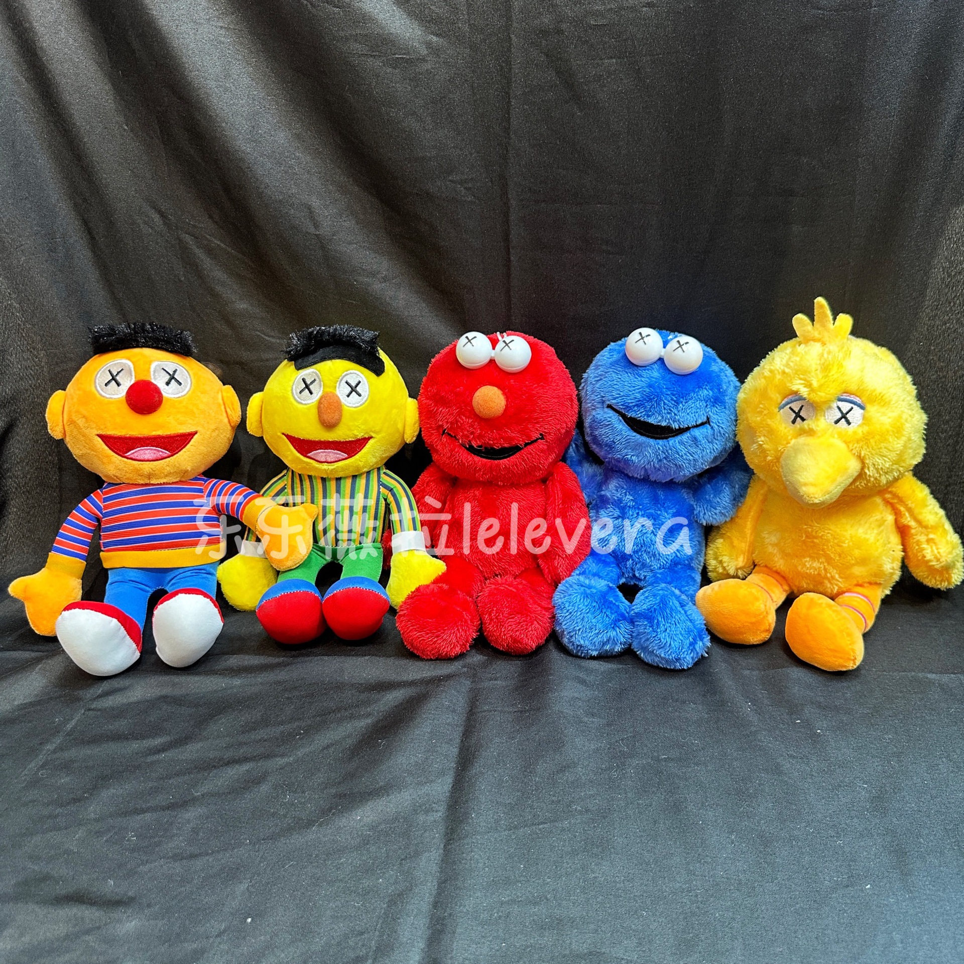 批发现货外贸新款芝麻街公仔挂件艾摩红怪蓝怪大鸟全套毛绒玩具