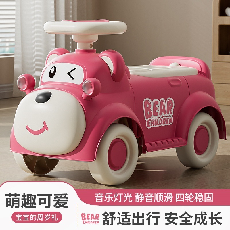 新型の子供は車をねじって、赤ちゃんは滑る車を滑って1-3歳の男の子と女の子は子供のバランスの滑車を横転することを防ぎます。|undefined