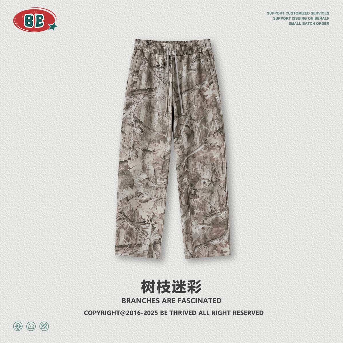 Be Hombres| 2025 otoño estilo americano de moda falso de dos piezas camuflaje suit camiseta casual pantalones largos de dos piezas hombre