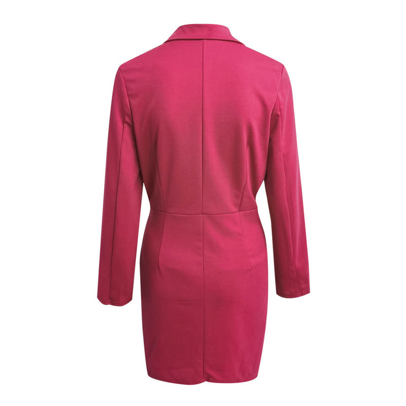 Autumn And Winter Women's Long Sleeve V-neck Party Dress Office Women