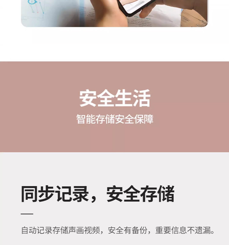 360度高清夜视全彩三画面室内家用监控摄像头