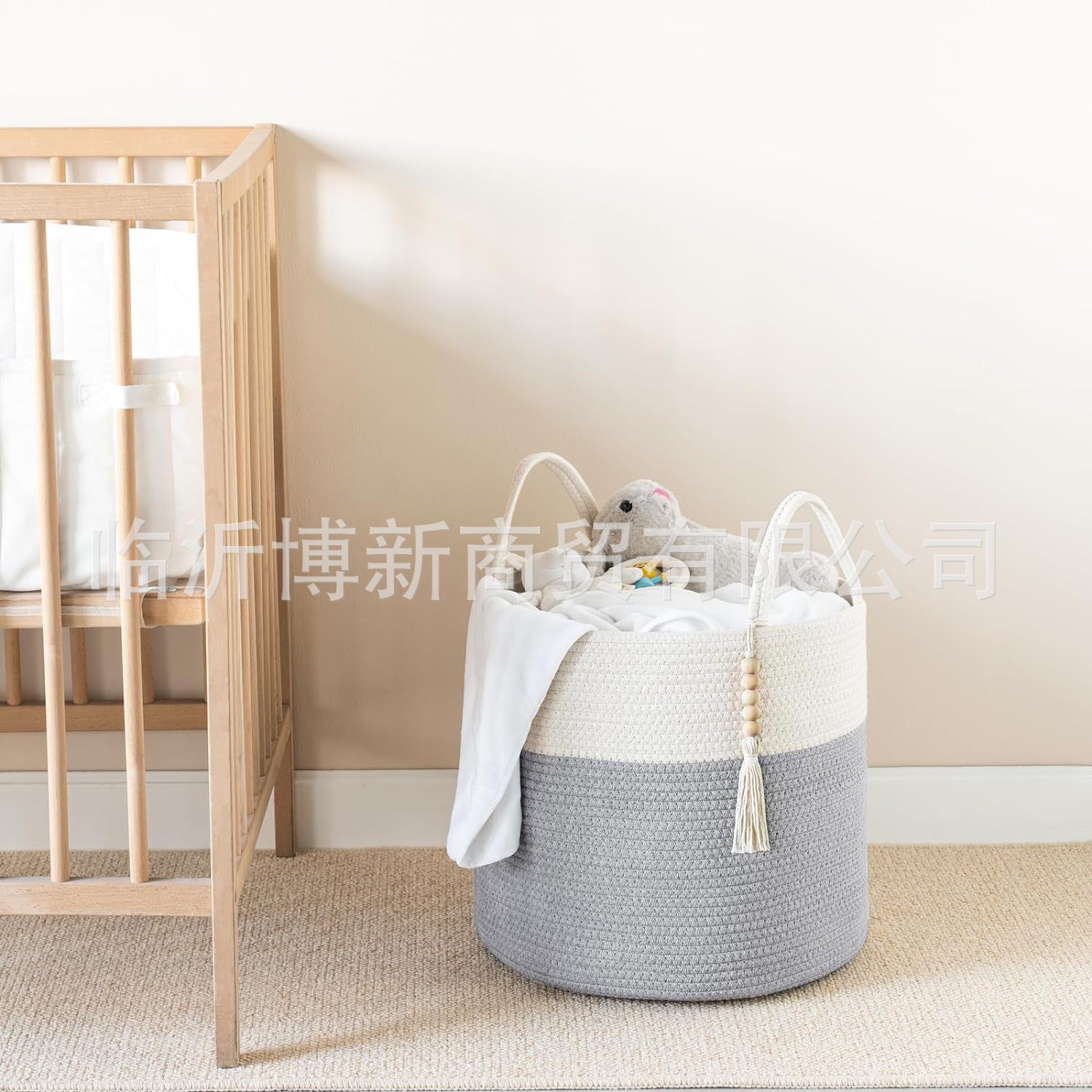 Cesta de ropa sucia del hogar nórdico Cesta de ropa sucia tejida Cesta de almacenamiento de juguetes diversos Cesta de almacenamiento de almacenamiento de sala de estar dormitorio