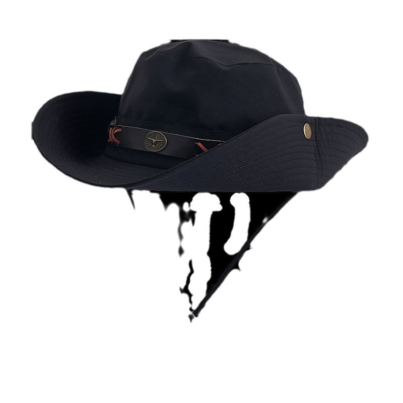 Sombrero de vaquero de gran tamaño occidental desierto oeste de Sichuan viaje americano retro hombre y mujer sombrero de pescador de montaña profundo