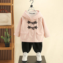 男童毛呢外套秋冬款2025新款儿童装加绒加厚一体绒中长款毛呢大衣