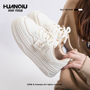Universal Sneakers 2025 Internet Celebrity Popular Panda Casual Student Campus Thick Sole Increased Lightweight Versatile White Shoes for Women