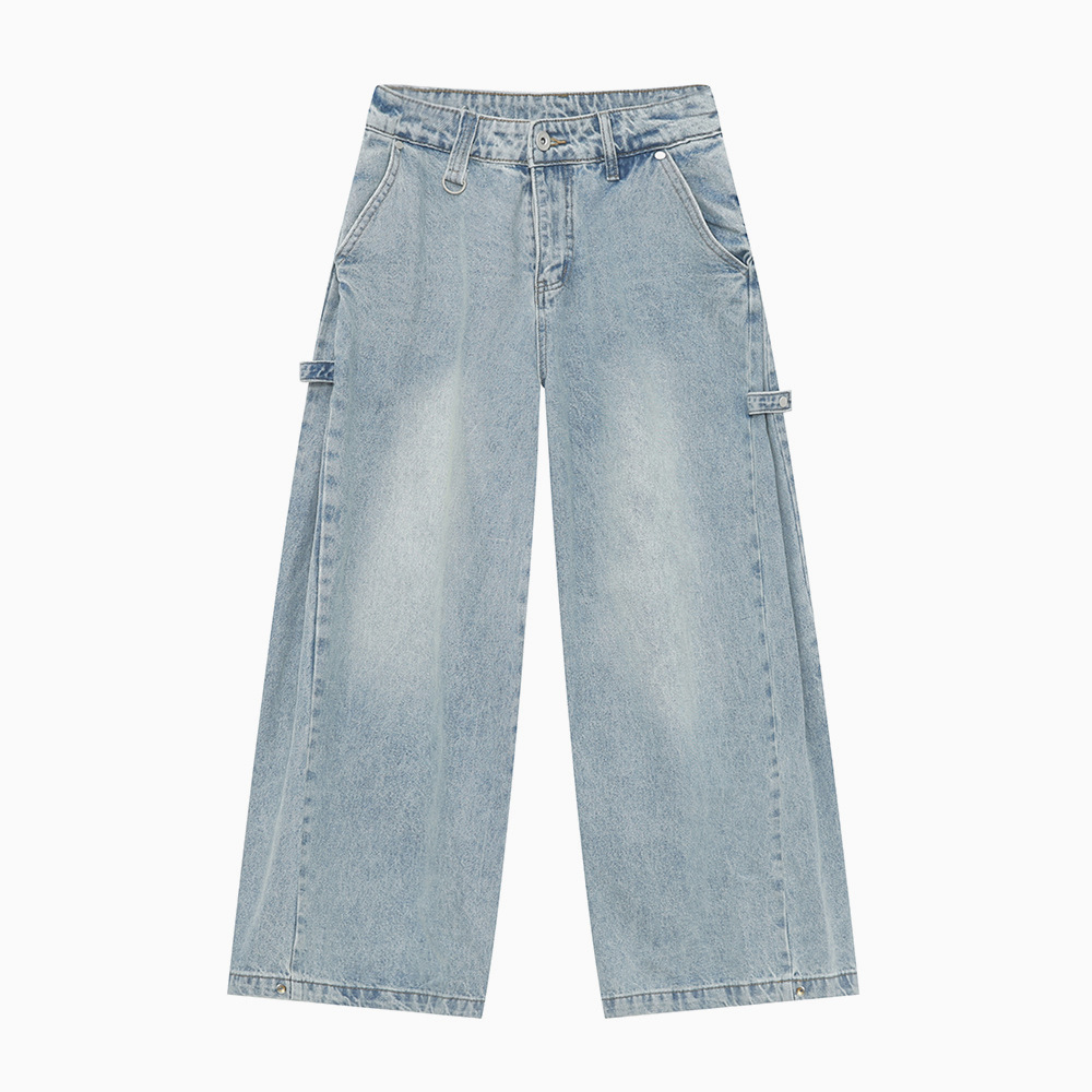 MTLCLOTHES Hombres| 2024 otoño nuevos productos vintage americano chaqueta encapuchada lavado con vaqueros sueltos