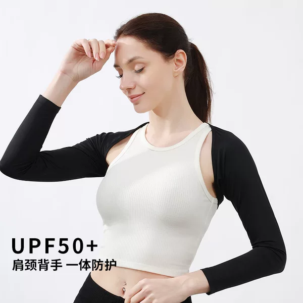 Summer Ice Sleeves One-Shoulder Outdoor Cycling Ice Sleeves for Women, Sports Anti-Uv Ice Silk Shawl, Breathable and Quick-Drying