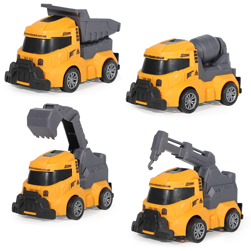 Modelo de simulación de automóviles infantiles, coche de ingeniería, coche de ingeniería de saneamiento, coche de juguetes militares contra incendios, puesto mayorista
