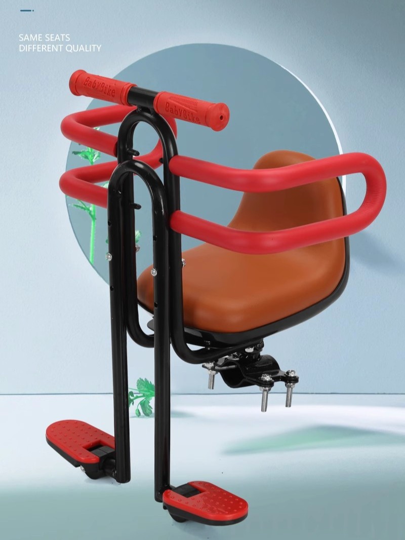 Asiento infantil de bicicleta de montaña delantero bicicleta plegable delantero asiento infantil asiento de seguridad para niños