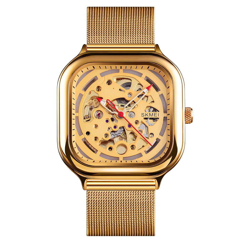 Momento Meilan acero reloj mecánico hueco 30 metros impermeable relojes de pulsera de hombre ocio comercio exterior lote mezcla lote personalizado
