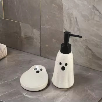 Botella de baño fantasma de Halloween botella de desinfectante para manos botella de baño botella de embalaje creativa gran capacidad botella de presión