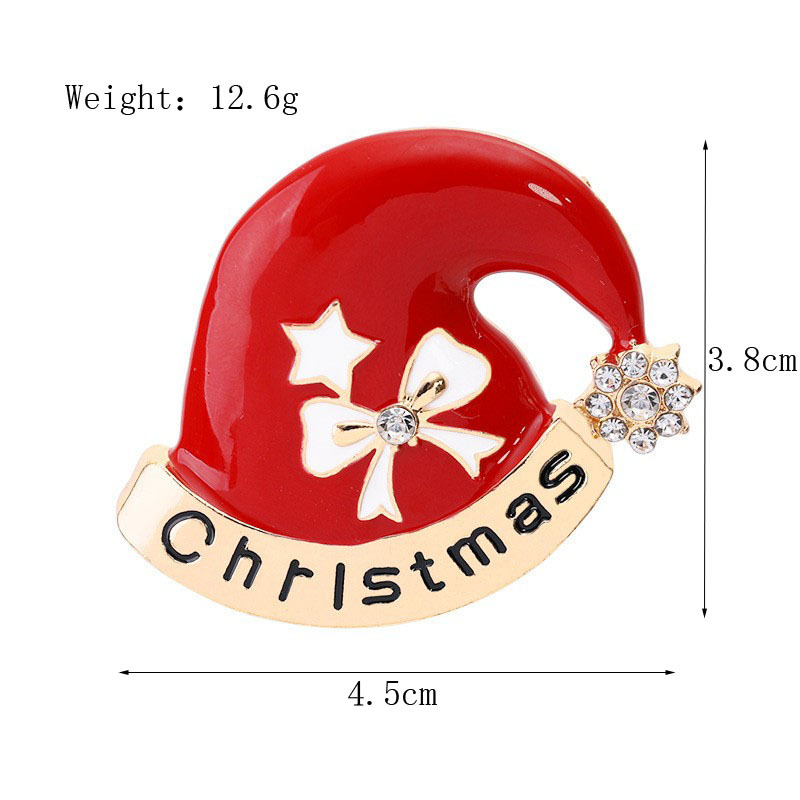 Fashion Christmas Tree Santa Claus Elk Alloy Enamel Rhinestones Unisex Brooches display picture 4