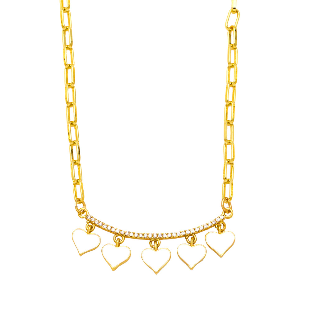 Fashion Heart Shape Copper Plating Pendant Necklace 1 Piece