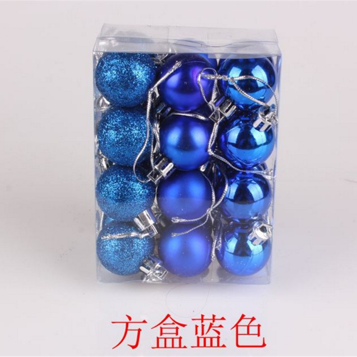 Bola de Navidad Bola brillante 3cm24 BOLA DE Navidad de plástico árbol de Navidad bola decorativa BOLA DE Navidad