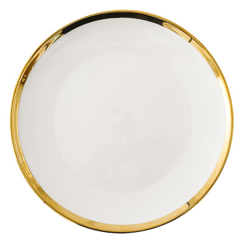 Nórdico creativo cerámica Placa de carne subred luz roja vajilla de lujo ins plato occidental plato Placa de desayuno en casa