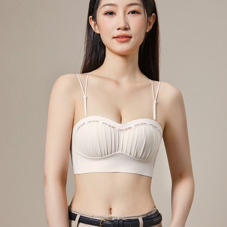 Ventas directas de fábrica comercio electrónico transfronterizo Sudeste de Asia Vietnam Tailandia mujer tubo top malla sin costuras colección lateral sujetador