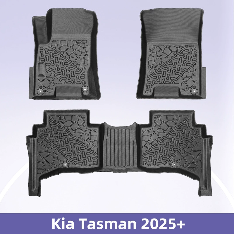 Подходит для Kia Tasman 2025, коврики из TPE, 3D, всепогодные, из материала TPE.