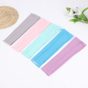 Summer Sunscreen Ice Sleeve Cycling Gradient Solid Color Ice Sleeve Nylon Ice Silk Sunscreen Sleeves for Men and Women Outdoor Riding Thin