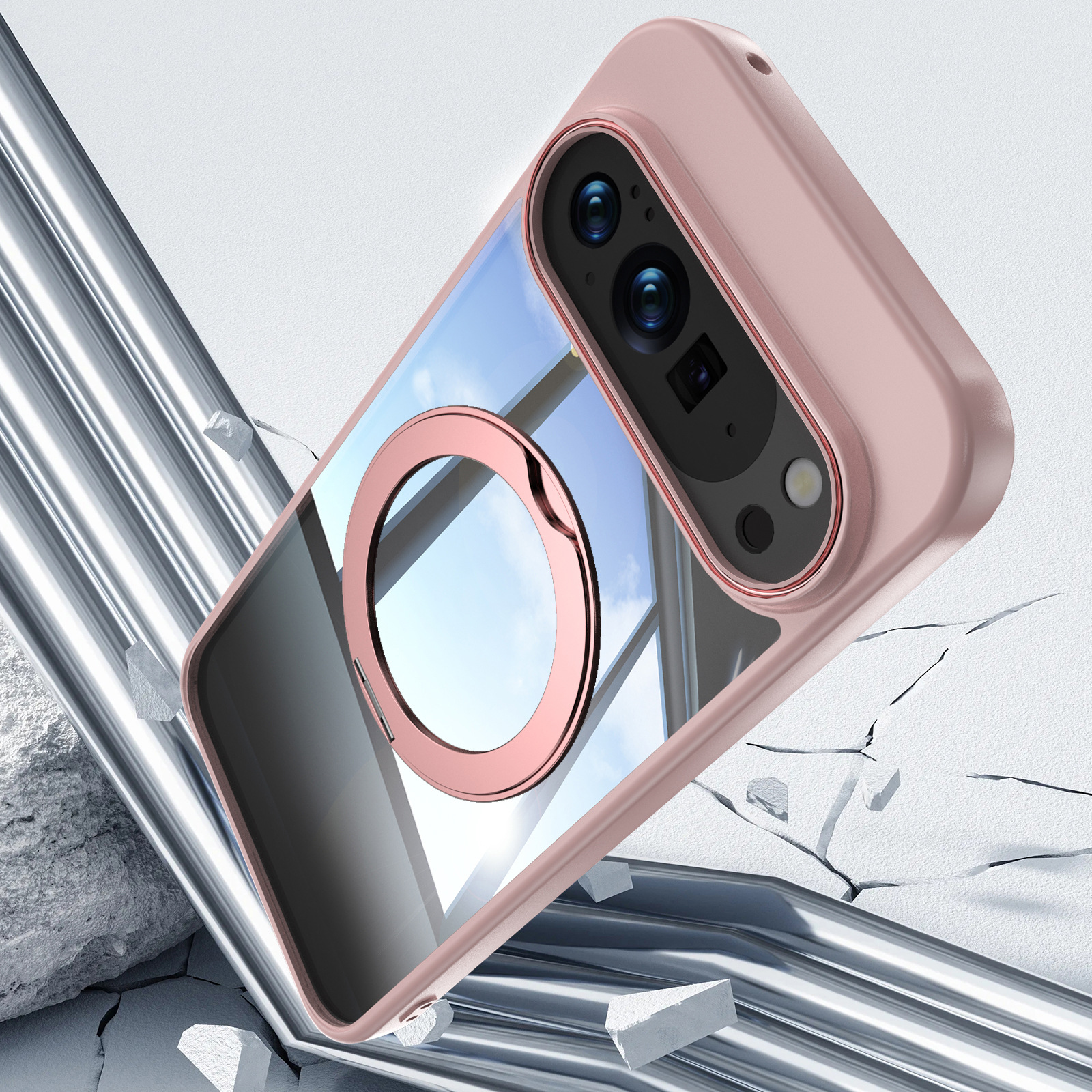 Magnetic Case For Google Pixel 10 Pro Xl With Rotating Kickstand_voghion.com