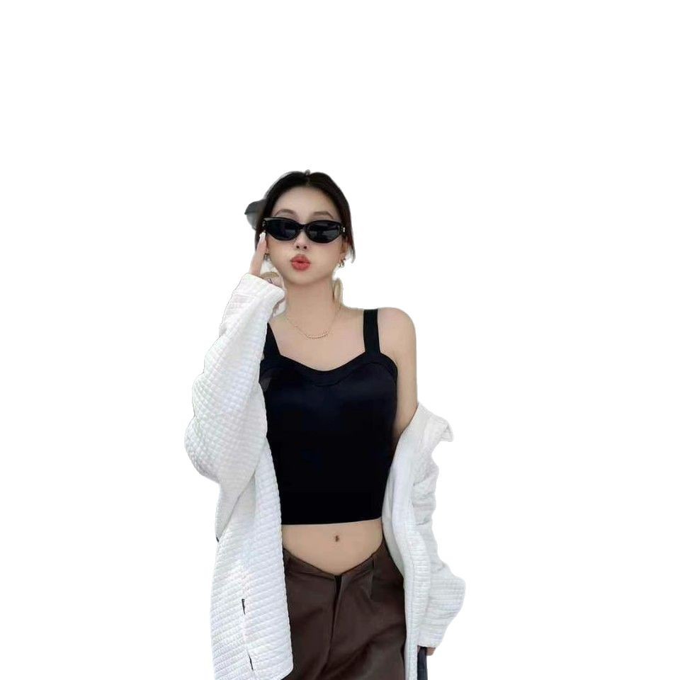 8881 # nueva taza de concha elástica elástica fija taza con cojín de pecho con cinturón de satén para mujeres