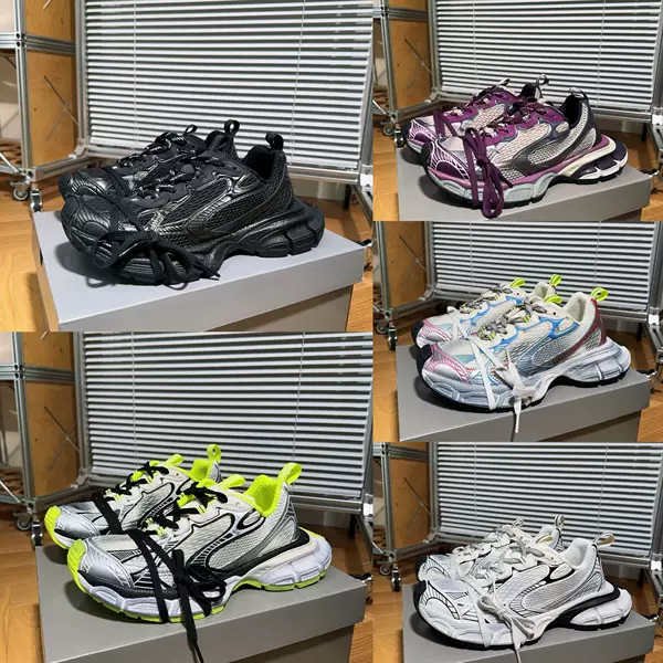 Cross-border, in-stock 3XL dad shoes, distressed mesh design, lace-up, thick sole, height-increasing, unisex, retro, functional style, athletic shoes