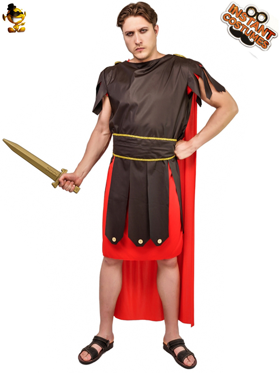 Halloween adulto masculino medieval antiguo romano Guerrero traje etapa gladiador de los hombres image 3