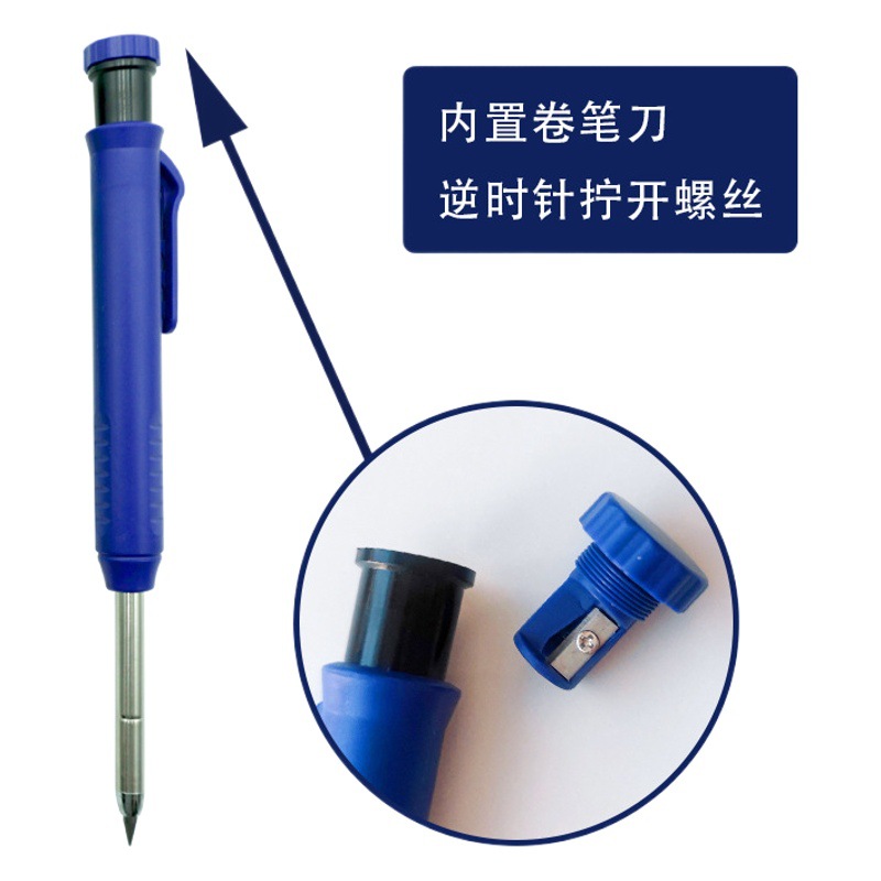 Lápiz de carpintería de agujero profundo para detección de núcleo de grafito especial marcador de secado rápido bolígrafo de carpintería de ingeniería lápiz automático al por mayor