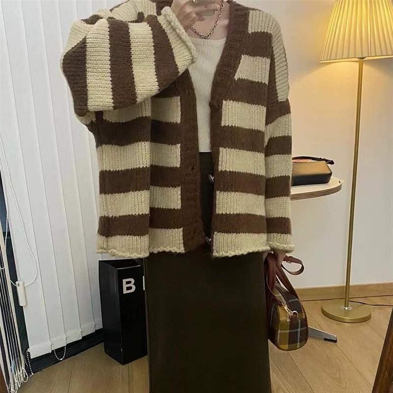 Длинный вязаный кардиган, демисезон oversized плюс size, один размер подходит всем, многоцветный