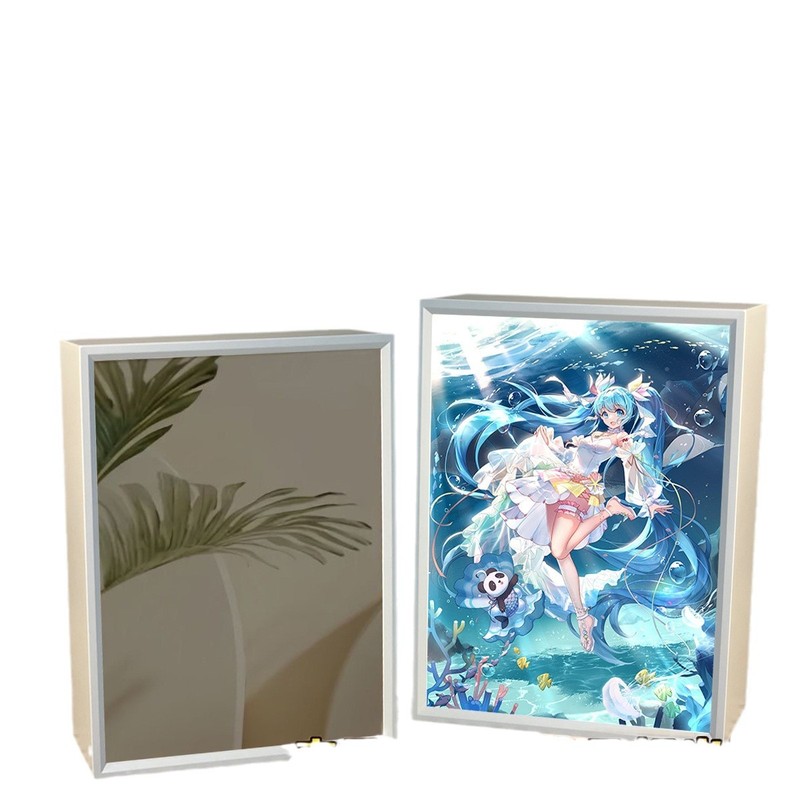 初音ミクミラーライト画高级diyギフト彼女にプレゼントガールフレンドクラスメートインスタ风ルームライト画リビング|undefined