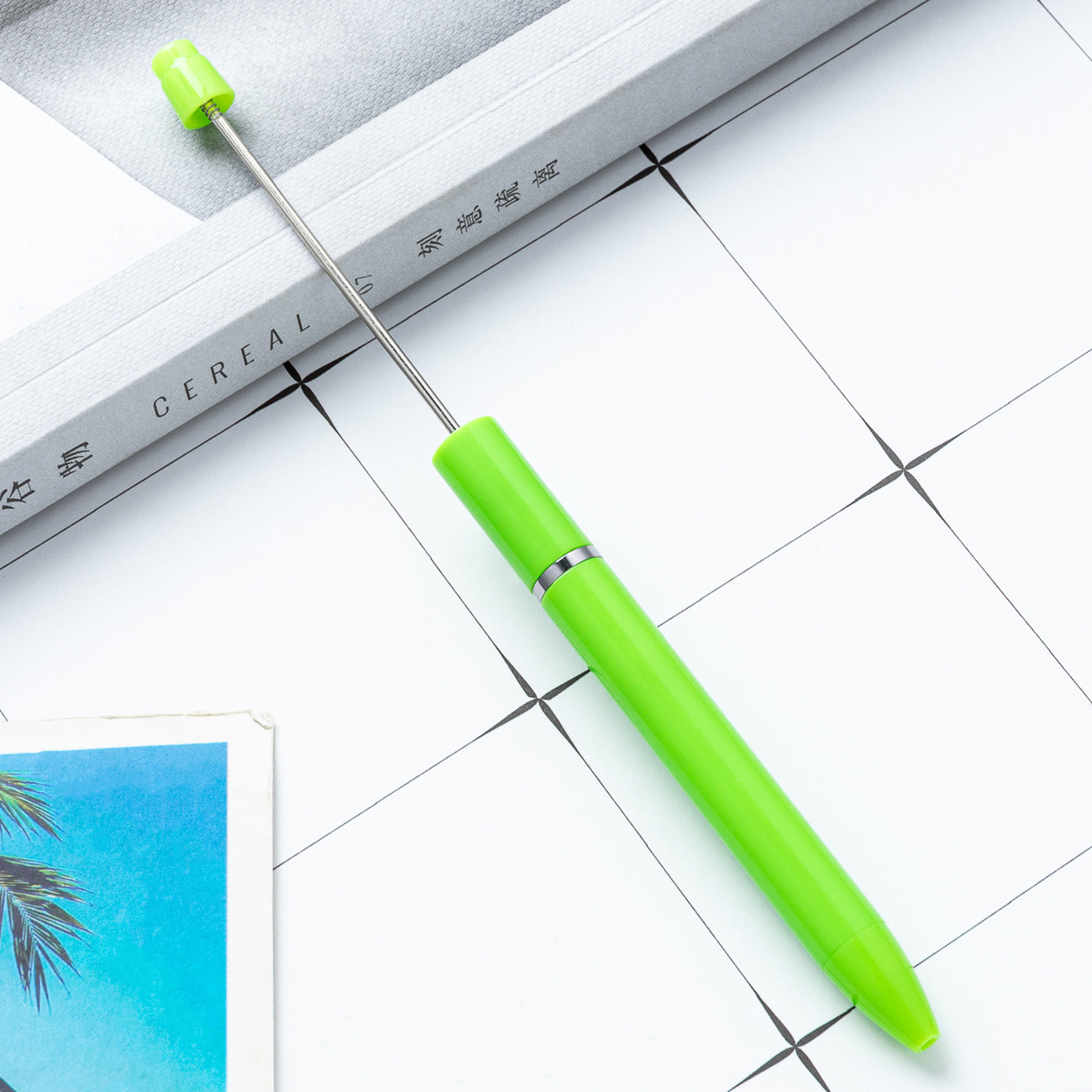 Inventario al por mayor bolígrafo de plástico largo diy bolígrafo de bolas hecha a mano se puede imprimir publicidad personalizada bolígrafo de regalo