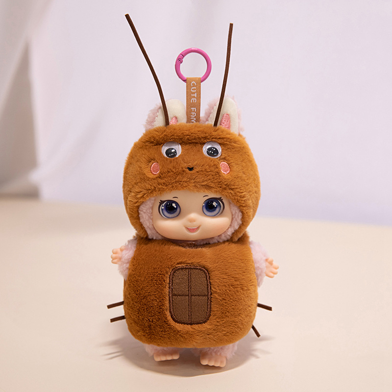 Cute silicona mascota familia colgante juguetes de peluche muñeca muñeca mochila muñeca llaveros muñeca