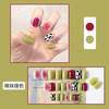 Small fresh nail stickers for manicure, removable fake nails, bright catchy style, ready-made product, internet celebrity