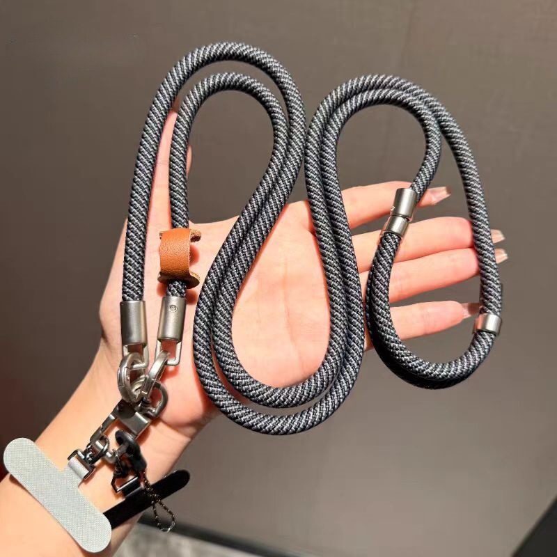 加粗8mm牢固男女款肩背高端电话绳户外双扣调节手机挂绳斜挎可背|undefined