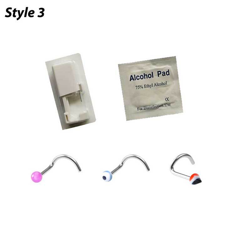 Disposable Solid Color Plastic Portable Nose Piercing Gun Tool