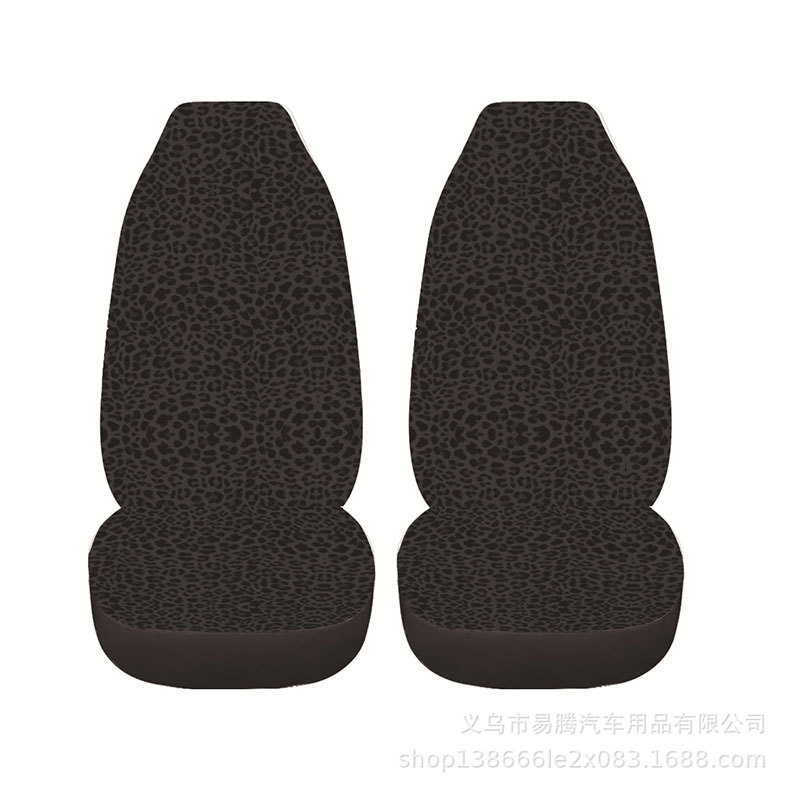 Foreign Trade Ice Silk Universal Black Leopard Print Car Seat Cover Elastic New Thin Men's and Women's Car Cushion Protective Cover