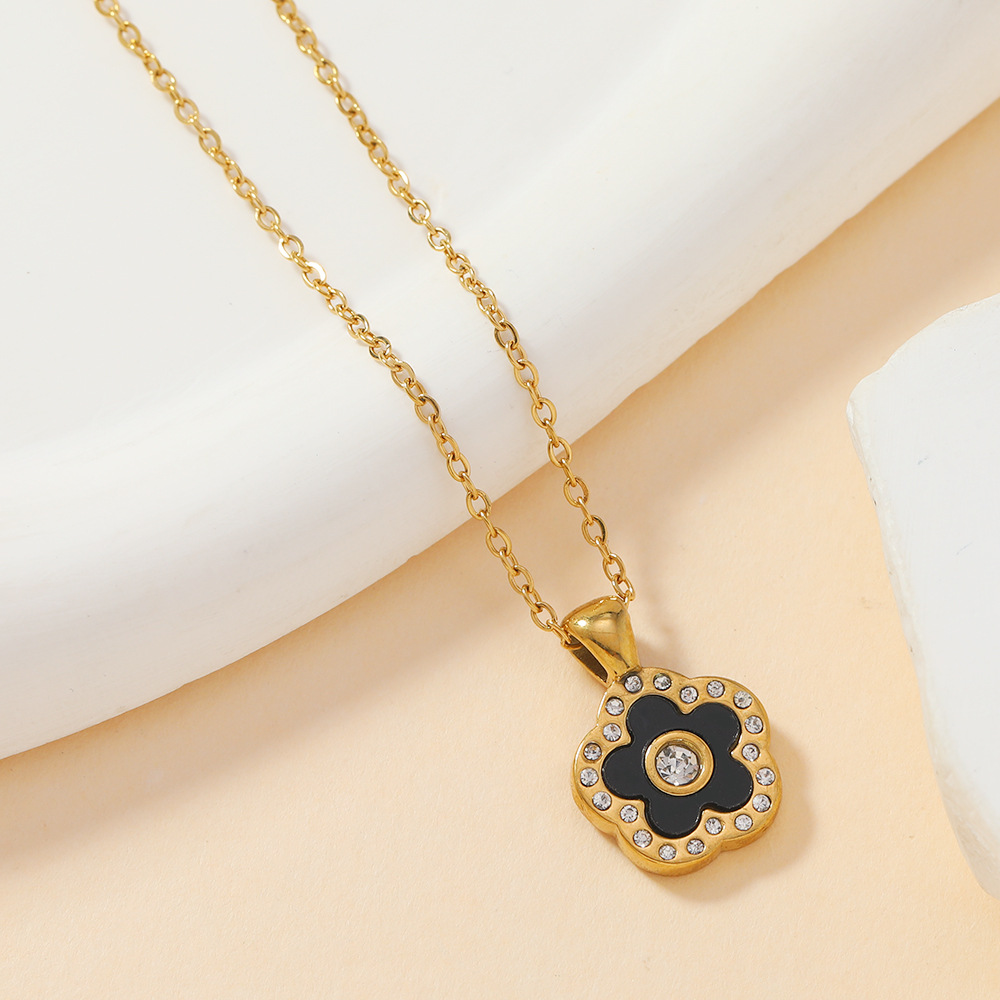 Joyas de fundición de acero inoxidable transfronterizas de moda temperamento flores estrellas luna amor accesorios colgante DIY