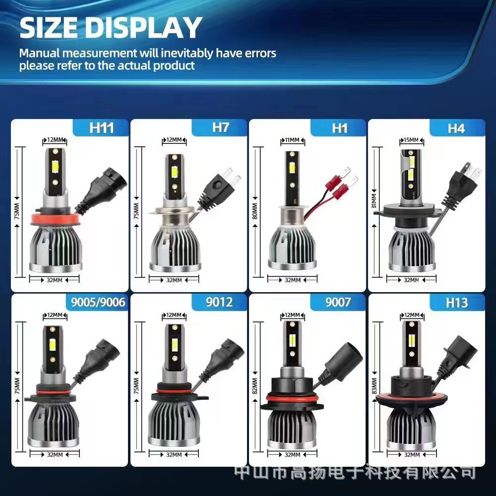 Built-In 3570Led Car Headlights H1H4H7 Aliexpress Amazon Specializes in Strong Light and High Beam Cross-Border Supply