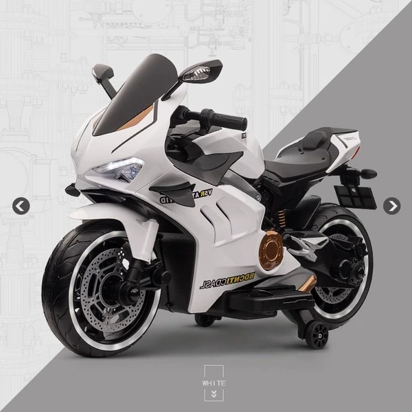High-end white + 12v battery + foot on the accelerator