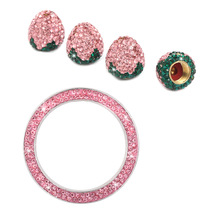 镶钻汽车内饰用品套装跨境汽车点火按钮装饰圈套装镶钻汽车用品女