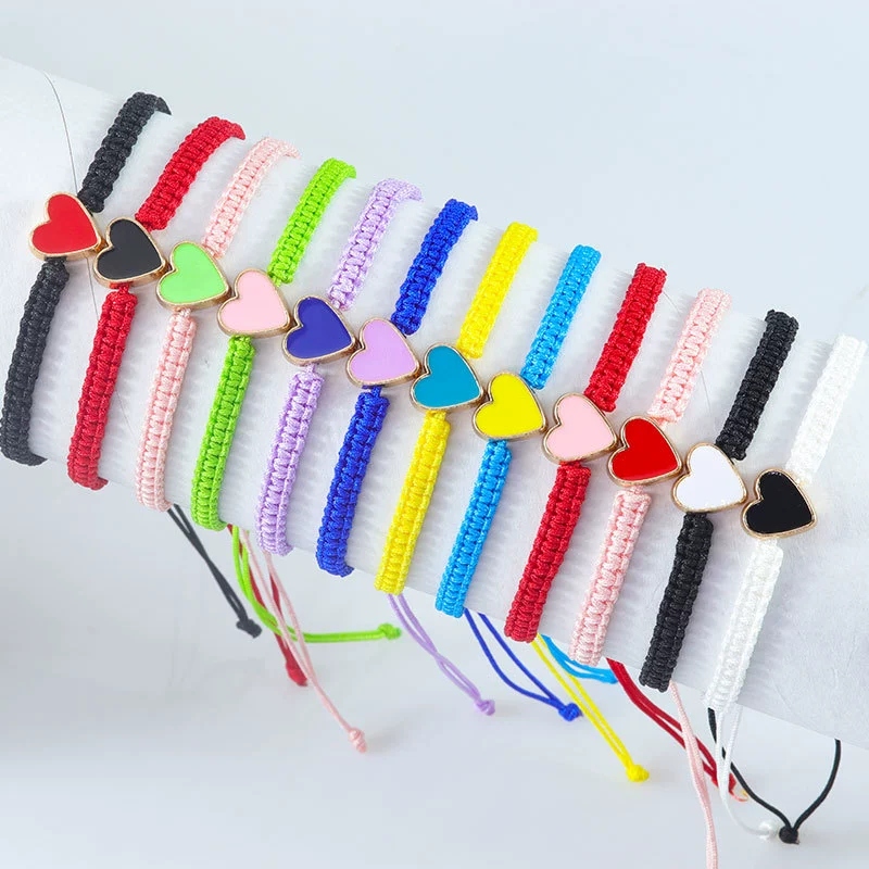 Модный изысканный ручной вязаный браслет любви пара студентов тренд плетение любви ручная веревка вязание браслет