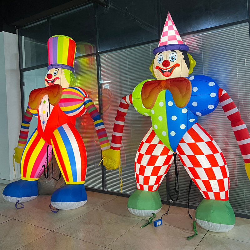 Modelo Inflable de Payaso Caminante, Inflable y Personalizable para Eventos y Fiestas